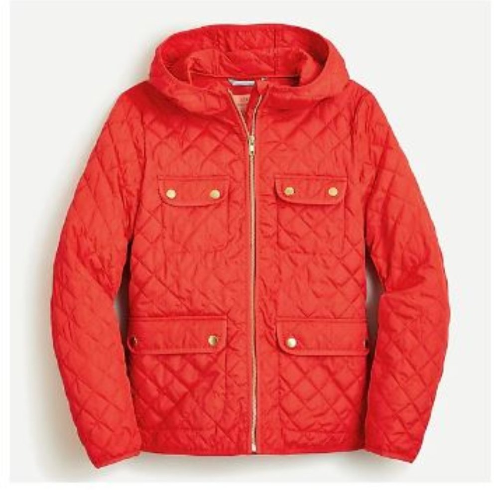 J.Crew Quilted Downtown Field Jacket Primaloft AT223 Size M